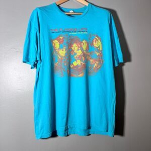 The Flaming Lips Spring Tour Graphic Band T Shirt Blue Cotton Size XXL